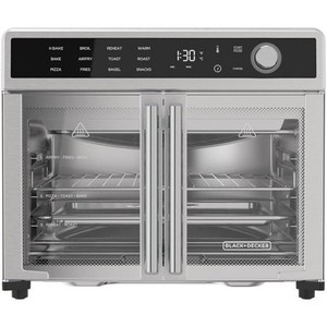 lot 2164 image: $167 BLACKDECKER Crisp N Bake French Door Air Fryer Oven, TO62D5