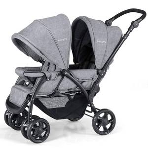 lot 2180 image: $170 BABY JOY Double Stroller, Foldable Lightweight Twin, Gray