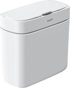lot 2193 image: JOYBOS Waterproof Automatic Trash Can, 3 Gallon, White, 8.5x.8.5x13.