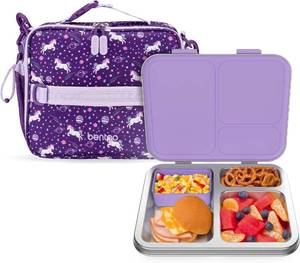 lot 2208 image: $74 Bentgo Kids Lunch Bag & Steel Lunch Box Set (Unicorn)