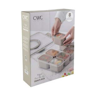 lot 2209 image: COOK WITH COLOR Taupe Snackle Box, 8-Compartment Serving Tray