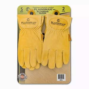 lot 2227 image: Plainsman Premium Cabretta Yellow Leather Gloves 2 Pairs (Medium)