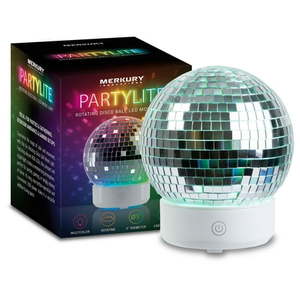 lot 2228 image: Merkury Innovations 5 Multicolor Disco Ball with White Base