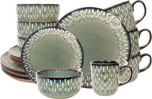 lot 2240 image: $69 BLUE Dinnerware Sets 16 Pieces - Porcelain Crockery, Service for 4.