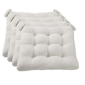 lot 2244 image: Mainstays Silver Chair Cushion Set, 15.5 x 16, 5 Pieces