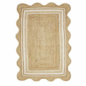 lot 2249 image: $80 My Texas House White Scallop Jute Area Rug, 4 x 6