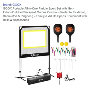 lot 2251 image: $99 GOOX Portable All-in-One Paddle Sport Set with Net