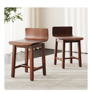lot 2253 image: Set of 2 Swivel Dining Chairs, Low Back, Armless, Walnut Finish