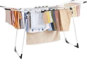 lot 2258 image: $50 SONGMICS Gullwing Clothes Drying Rack, 22.2 x 68.1 x 38 Inches