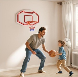 lot 2259 image: $70 Costway Wall Mounted Basketball Hoop, Shatter-Proof Backboard