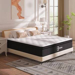 lot 2276 image: $200 Queen Hybrid Mattress, 12 Inch, Medium Firm, Breathable