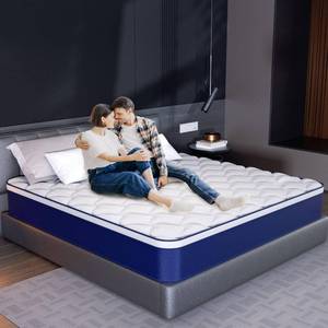 lot 2278 image: $159 12 Inch Hybrid Queen Mattress - Gel Memory Foam, 60x80 In