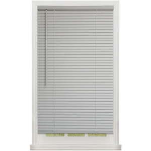 lot 2281 image: Mainstays Cordless Darkening Vinyl Blind, Gray, 58W x 64L