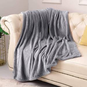 lot 2290 image: KMUSET Fleece Blanket Throw Size Grey Lightweight Super Soft