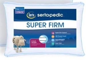 lot 2299 image: Sertapedic Comfortable Super Firm Bed Pillow, King.