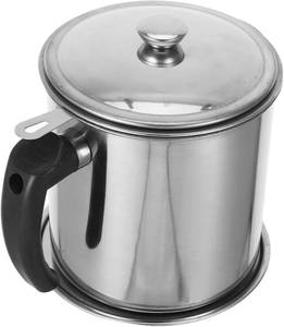 lot 2307 image: Stainless Steel Oil Filter Pot Grease Separator Jar Strainer