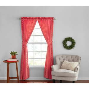 lot 2309 image: The Pioneer Woman Velvet Window Curtain Panel Pair, 40 W x 84 L