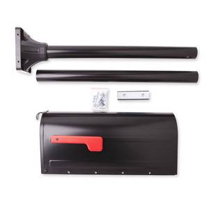 lot 2324 image: $65 Architectural Mailboxes MB1 Black Post Mount Mailbox and Post