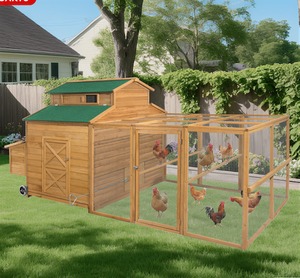 lot 2329 image: 112 Chicken Coop with Run, Wooden Hen House, Nesting Box