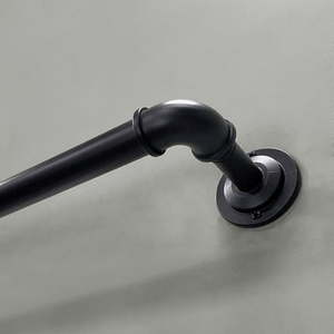 lot 2335 image: Better Homes & Gardens Industrial Pipe Curtain Rod, 120-180