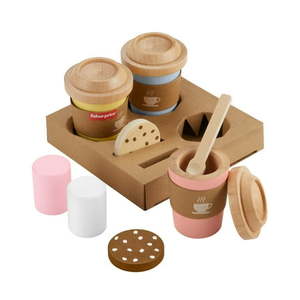 lot 2339 image: Fisher-Price Wooden Coffee Set, 15-Piece Cafe Playset, Ages 3-5