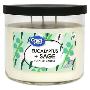 lot 2356 image: Great Value Eucalyptus & Sage Candle, 14 oz