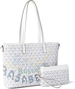 lot 2362 image: $60 Fashion Handmade Large Faux Leather Laptop Tote, 15.6 inch