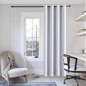 lot 2367 image: ChrisDowa Blackout Curtains 120L, Grommet, Greyish White
