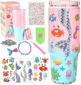 lot 2373 image: NateNatenight DIY Mermaid Gifts, 30 Oz Tumbler with Stickers