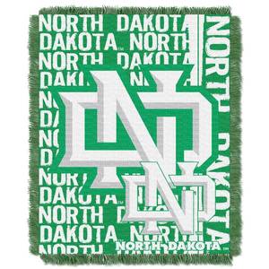 lot 2380 image: University of North Dakota Jacquard Throw Blanket by Northwest