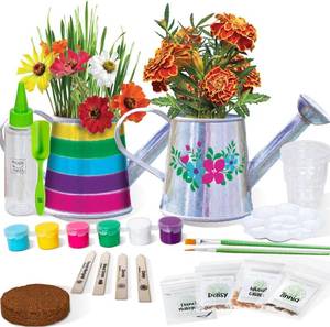 lot 2381 image: Hapinest Grow & Paint Watering Can Flower Garden Kit for Kids 6