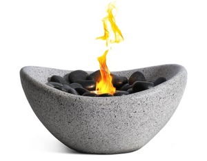lot 2382 image: $120 NORDHAUS Table Top Fire Bowl Concrete Fire Pit
