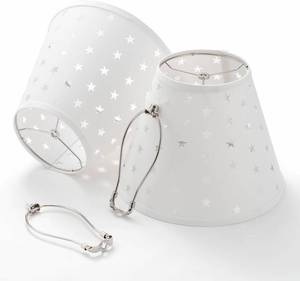 lot 2384 image: Large Lamp Shades Set of 2, 7 x 13 x 10 inch, Cut-out Stars