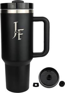 lot 2386 image: Cream Colored Liqui-Flow Tumbler 40oz - Stainless Steel, Double Wall Vacuum