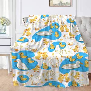 lot 2402 image: Cute Duck Blanket for Duck Lovers Flannel 30x40in