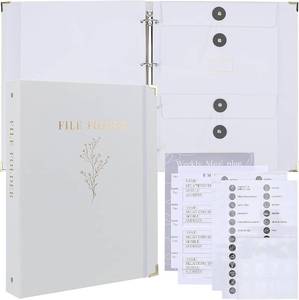 lot 2404 image: Document Organizer Missing Binder, Accordion Storage (White)