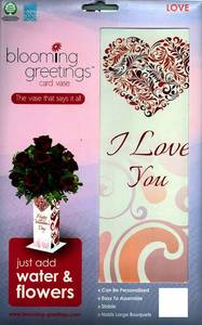 lot 2407 image: 6 packs Blooming Greeting Card Vase (can Be Personalized)