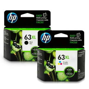 lot 2432 image: $109 HP 63XL High Yield Original Ink Cartridge (Black, Cyan, Magenta)