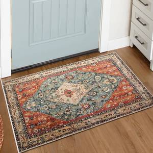 lot 2456 image: Lahome Boho Tribal 2x3 Washable Rugs Indoor Entrance and More