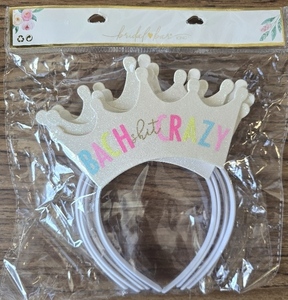 lot 2476 image: 6 Pack Bach Shit Crazy Bachelorette Crowns