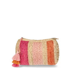 lot 2477 image: TEAL No Boundaries Jute Zipper Pouch, Women s