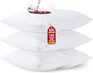 lot 2487 image: Utopia Bedding 6-Pack Waterproof Pillow Protectors, 20x26