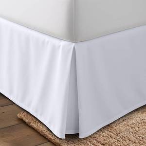 lot 2498 image: Utopia Bedding King Bed Skirt, Quad Pleated, 16 Inch Drop, White