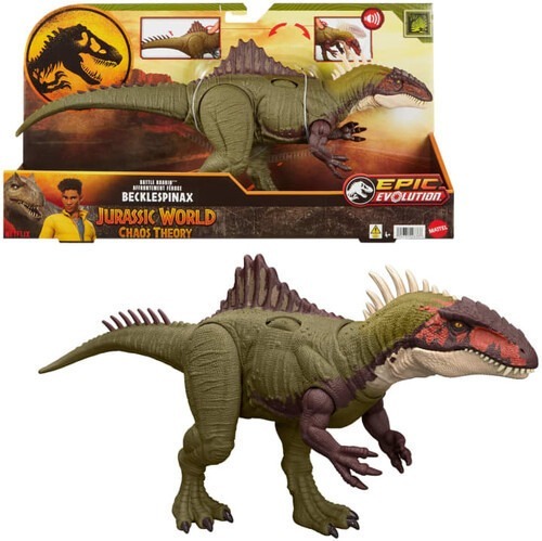 lot 39882 image: Jurassic World Battle Roarin Becklespinax Action Figure - Retail $40