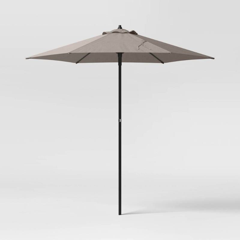 lot 40034 image: 7.5 Round Solid Outdoor Patio Market Umbrellas Gray - Room Essentials�� - Retail $70