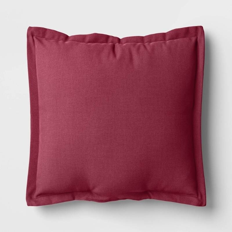 lot 39993 image: 24x26 Solid Woven Outdoor Deep Seat Back Cushion Maroon - Threshold�� - Retail $40