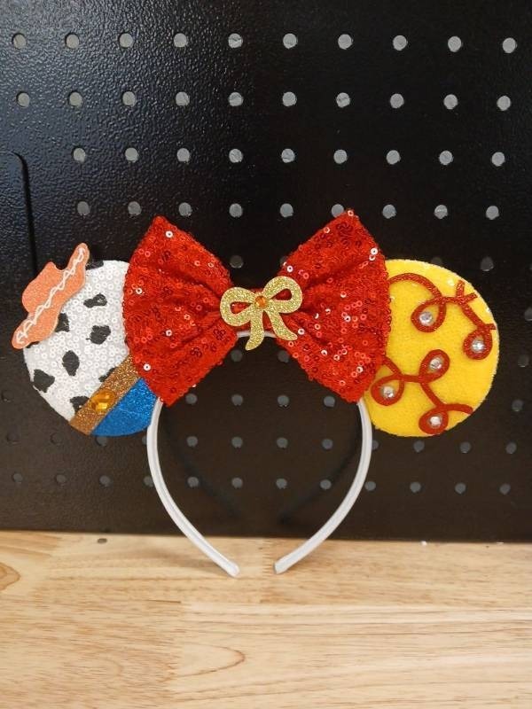 lot 40196 image: Toy Story Jessie-Inspired Mouse Ears Headband - Retail $15