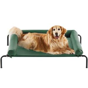 lot 40299 image: RRPETHOME Large Elevated Cooling Dog Bed, Raised Dog Cot Beds for Large Dogs, Elevated Outdoor Pet Cot, Chew Proof Portable Cooling Pet Cot with Skid-Resistant Feet and Breathable Mesh - Retail $55