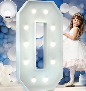 lot 40305 image: Marquee Numbers 4 Feet Tall Big Light Up Numbers. Number 0 - Retail $39