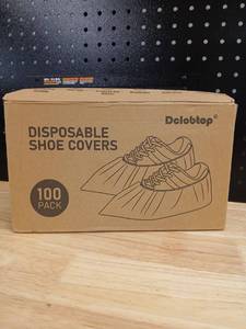 lot 40329 image: Delobtop Disposable Shoe Covers - 100 Pack - Retail $15